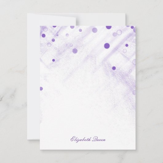 Invitation Points de Parties scintillant Confetti violet Invi (Devant)