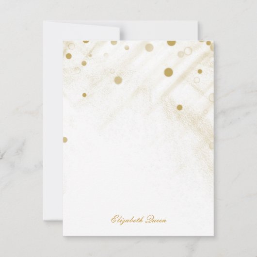 Invitation Points de Parties scintillant Gold Confetti (Devant)