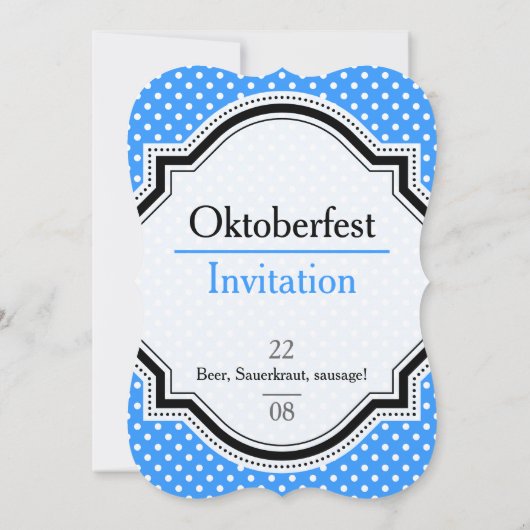 Invitation Points de Polka d'Oktoberfest (Dos)