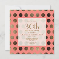 Points de polka or corail 30e anniversaire
