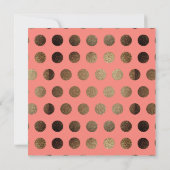 Invitation Points de polka oraux pour 75e anniversaire de cor (Dos)