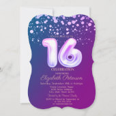 Invitation Points de style, Violet Douce 16 (Devant)