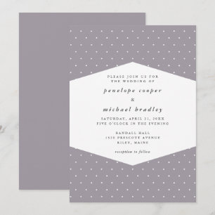 Invitation Points délicats Mariage pourpre doux