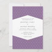 Invitation Points délicats Mariage violet (Devant)