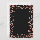 Invitation Points d'huile d'or Rose moderne 18e anniversaire (Dos)