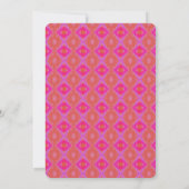 Invitation Points Diamants Rose Orange Violet (Dos)