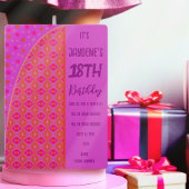 Invitation Points Diamants Rose Orange Violet