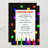 Invitation Points d'invitation surprise Anniversaire (Devant / Derrière)