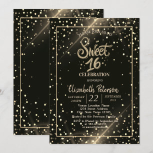 Invitation Points élégants , Fête Sweet 16