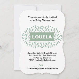 Invitation points et baby shower feuille