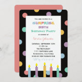 Invitation Points et bougies du 55e anniversaire de Surprise (Devant / Derrière)