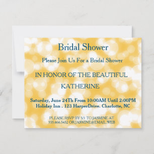 Invitation Points Faux Gold Glittering Fab Confetti Sparkles