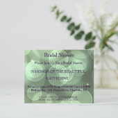 Invitation Points Faux Gold Glittering Green Confetti Sparkle (Debout devant)