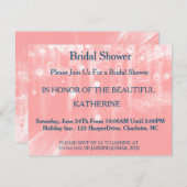 Invitation Points Faux Pink Glittering Fab Confetti Sparkles (Devant / Derrière)