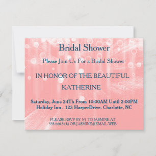 Invitation Points Faux Pink Glittering Fab Confetti Sparkles