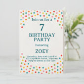 Invitation Points Fête d'anniversaire (Debout devant)