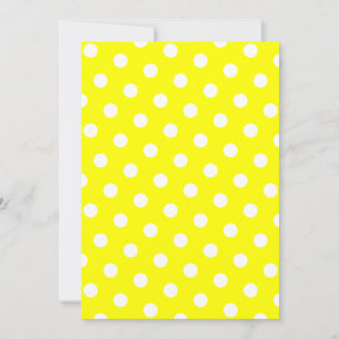 Invitation Points jaune et blanc