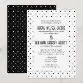 Invitation Points noirs avec 2 ensembles Parents de la mariée (Devant / Derrière)