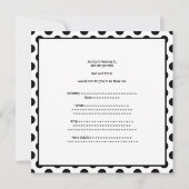Invitation Points noirs et blancs de la fête d'anniversaire (Dos)