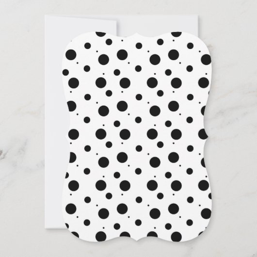 Invitation Points noirs et blancs du 60e Script moderne (Dos)