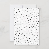 Invitation Points noirs et blancs élégants et simples à l'aqu (Dos)