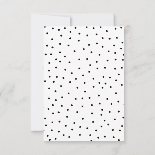 Invitation Points noirs et blancs élégants et simples à l'aqu (Dos)