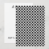 Invitation Points noirs et blancs grands et petits (Devant / Derrière)