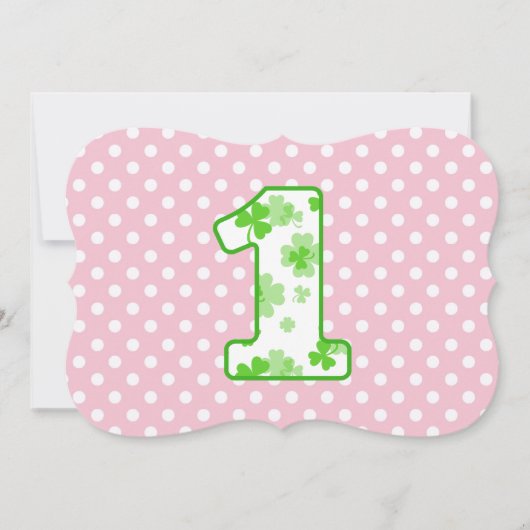 Invitation Points nommés faits sur commande 7 de shamrock du (Devant)