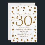 Invitation Points Parties scintillant blanc et or 30e 30 Anni<br><div class="desc">Points Parties scintillant Blanc & Or 30th 30 Anniversaire Invitations.</div>