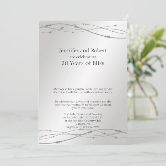 Invitation Points Platinum 20e anniversaire de Mariage (Debout devant)