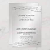 Invitation Points Platinum 20e anniversaire de Mariage (Devant / Derrière)