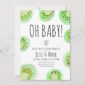 Invitation Points Polk Baby shower Kiwi (Devant)