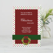 Invitation Points pour le dîner de Noël (Debout devant)