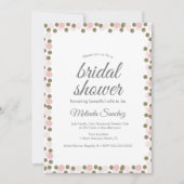 Invitation Points roses Confetti Gold Fête des mariées fronti (Devant)