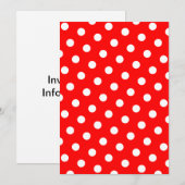 Invitation Points rouges et blancs (Devant / Derrière)