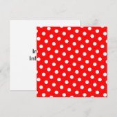 Invitation Points rouges et blancs (Devant / Derrière)
