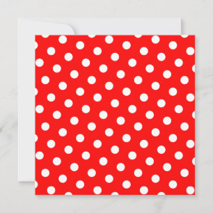 Invitation Points rouges et blancs
