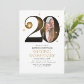 Invitation Points saillants 20e anniversaire du Mariage Photo (Debout devant)