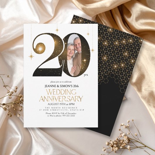 Invitation Points saillants 20e anniversaire du Mariage Photo