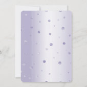 Invitation Points violets rose or Lime Unicorne Anniversaire (Dos)