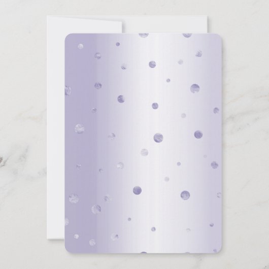 Invitation Points violets rose or Lime Unicorne Anniversaire (Dos)