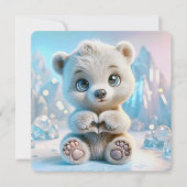 Invitation Poireaux de coeur de l'ours polaire (Devant)