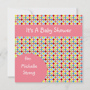 Invitation Pois baby shower