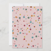 Invitation pois Baby shower d'arrosage pour bébés (Dos)