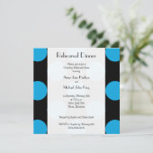 Invitation Pois Bleu, Poignées, Dîner De Répétition (Debout devant)