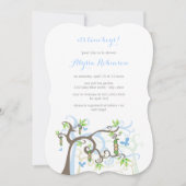 Invitation Pois Bleus Dans Le Baby shower Pod Boy Twins Invit (Devant)