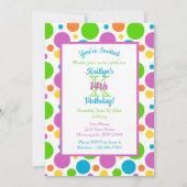 Invitation Pois coloré | Anniversaire (Devant)