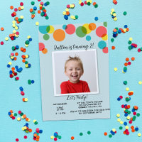 Pois colorés garçons Photo Anniversaire