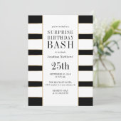 Invitation Pois contemporains & Stripes Surprise Party (Debout devant)