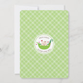 Invitation Pois dans l'invitation de baby shower de cosse (Dos)